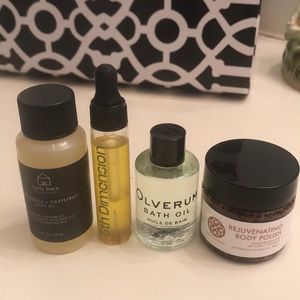 Set of bath oils/scrubs- sample size